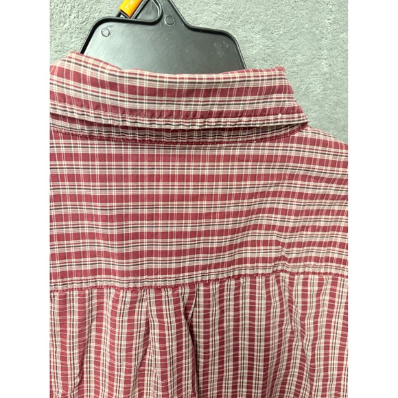 Carhartt Mens Red Plaid Button Down Long Sleeve Shirt Size XL 100% Cotton - Picture 8 of 10